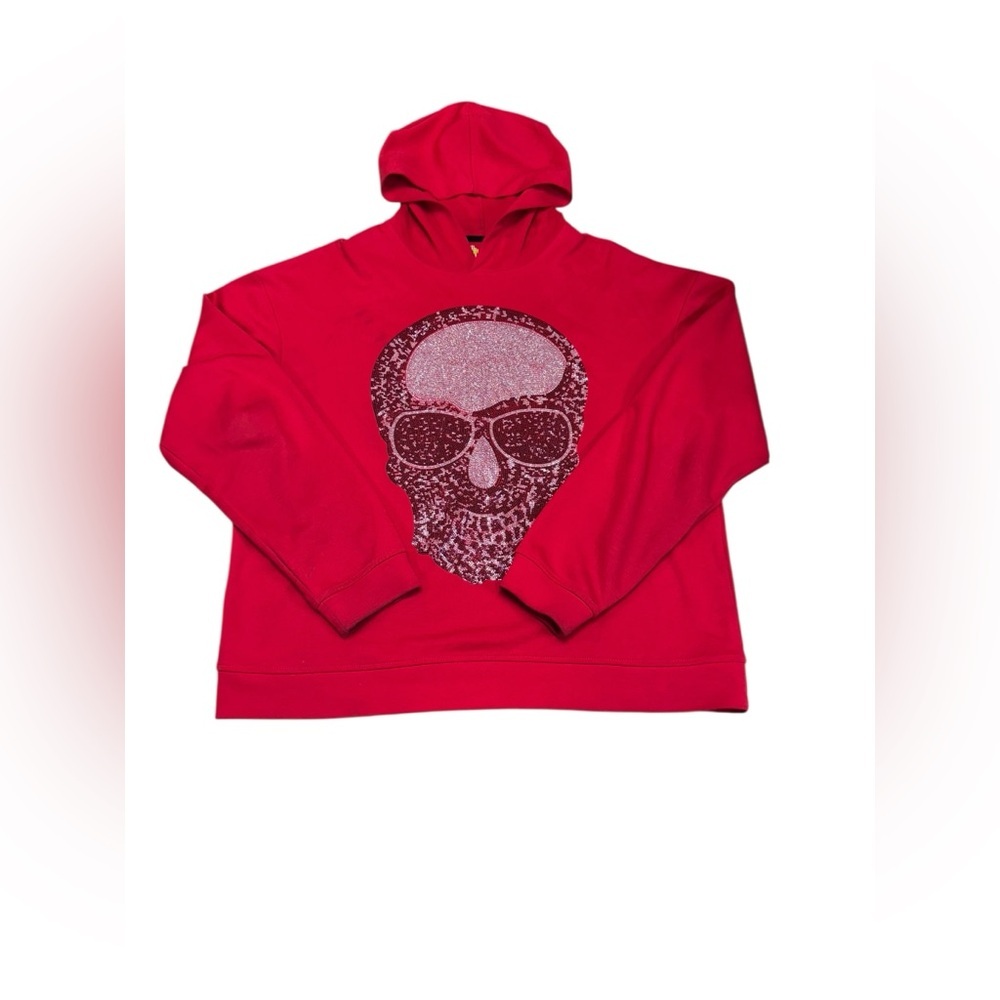 Bold Red Skull Sweatshirt Hoodie